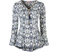 Joe Browns Joe Browns Blue Lace Overlay Zip Front Top