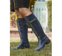 Joe Browns Joe Browns Blue Leopard Print Lace Up Riding Boots