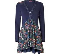 Joe Browns Joe Browns Blue Pretty Florals Jersey Mesh Tunic Top