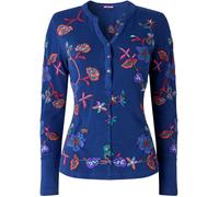 Joe Browns Joe Browns Blue Stretchy Embroidered Jersey Blouse