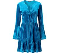 Joe Browns Joe Browns Blue Stretchy Velvet Tunic Blouse