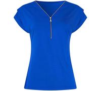 Joe Browns Joe Browns Blue Summer Zip Front Top