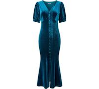Joe Browns Joe Browns Blue V-Neck Stretchy Velour Dress Blue 16