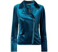 Joe Browns Joe Browns Blue Velour Biker Jacket