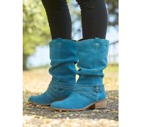 Joe Browns Joe Browns Blue Western Suede Slouch Boots