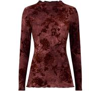 Joe Browns Joe Browns Brown Flocked Floral Slim Fit Top