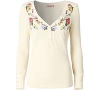 Joe Browns Joe Browns Cream Exquisite Embroidered Henley Top