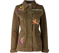 Joe Browns Joe Browns Green Embroidered Military-Inspired Casual Jacket