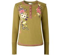 Joe Browns Joe Browns Green Gabriela Embroidered Henley Top