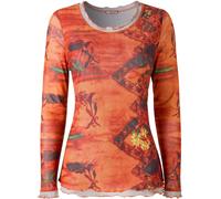 Joe Browns Joe Browns Orange Darcie Long Sleeve Mesh Top