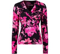 Joe Browns Joe Browns Pink Floral Shawl Collar Jersey Top