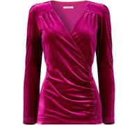Joe Browns Joe Browns Pink Mock Wrap Velour Blouse