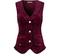 Joe Browns Joe Browns Purple Frilled Cord Waistcoat