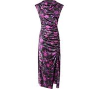 Joe Browns Joe Browns Purple Petite Floral Print Cowl Neck Velour Dress Purple EU 38 Petite (UK 10 P)