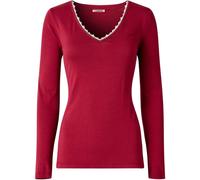 Joe Browns Joe Browns Red V-Neck Lace Trim Top