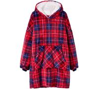 Joe Browns Joe Browns Red Winter Check Longline Hoodie