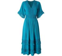 Joe Browns Joe Browns Robe flatteuse en dentelle bohème Bleu EU 40 Petite (UK 12 P)