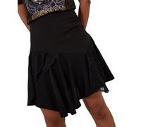 Joe Browns Lace Panel Asymmetric Hem Cutabout Mini Skirt Jupe, Noir, 44 Femme