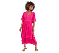 Joe Browns Lace Trim Boho Maxi Dress Robe, Rose, 42 Femme