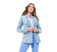 Joe Browns Military Button Moleskin Jacket Veste, Bleu, 34 Femme