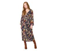 Joe Browns Mirror Trim Boho Floral Maxi Dress Robe, Bleu Marine, 42 Femme