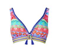 Joe Browns Recycled Content Patchwork Tassel Trim Bikini Top Haut, Bleu/Multicolore, 44 Femme