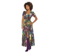 Joe Browns Robe Longue à imprimé Oiseau bohème, Vert, 38