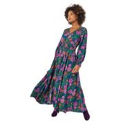 Joe Browns Robe Longue Florale Vintage bohème d'automne, Noir, 40