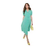 Joe Browns Robe midi boutonnée à Pois pour Femme, Vert, 44
