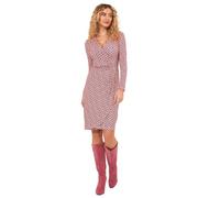Joe Browns Robe midi en Jersey froncé à Manches Longues avec imprimé géométrique, Multicolore, 40 Femme