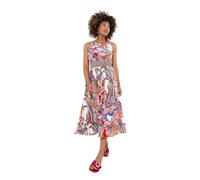 Joe Browns Statement Paisley Halterneck Shirred Waist Maxi Dress Robe, Blanc, 44 Femme