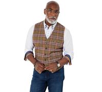 Joe Browns Tailored Check Front Waistcoat Blazer, Marron/Lilas, 52 Homme