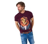 Joe Browns Twin Needle Finish Men's Stylish Graphic Tee T-Shirt, Bordeaux, M Homme