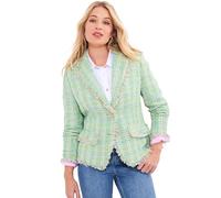 Joe Browns Frayed Detail Tweed Jacket Veste, Vert, 40 Petite Femme