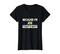 Joe C'est Pourquoi Funny Joe Name T-Shirt Graphique avec Valeur