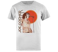 Joe Cocker T-Shirt Homme Basic Coton Gris Cotton Male T-Shirt Grey Men