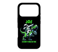 Joe Crushin' It Since Day One Astronaute Dinosaure Cartoon Coque pour iPhone 17 Pro