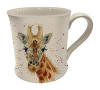 Joe Davies Bree Merryn Mug en porcelaine fine - Girafe Geraldine - de la collection Paws & Claws, Blanc, Jaune, Orange, Marron