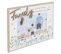 Joe Davies Cadre photo familial 15,2 x 10,2 cm - Motif floral de prairie douce avec inscription « A Little World Created by Love » - Cadre autoportant - Gamme Sweet Meadow