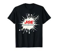 Joe Power Unleashed Red Name Design T-Shirt