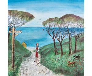 Joe Ramm (Beach Path Tableau Peinture sur Toile 30 x 30cm