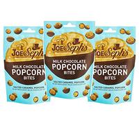Joe & Seph's Milk Chocolate Popcorn Bites 3 Pack - Salted Caramel Popcorn 63g