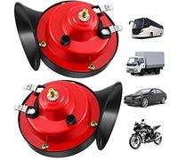 JOEBO Klaxons de Train 24 V for camions, klaxon d'escargot à, kit de Klaxons de Train étanche 300 DB for Motos (2 pièces)/80