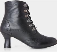 Joe Browns Bottines à talons à lacets en cuir pour femme, noir, pointure 42, Noir, 40 EU