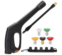 JOEJET Pistolet pulvérisateur pour nettoyeur haute pression avec baguette d'extension et 5 embouts de buse, compatible avec certains nettoyeurs haute pression Portland Husky Ford Pulsar ShopForce