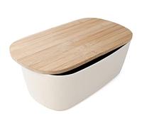 Joejis Boite à pain écologique faite en fibres de bambou - Huche a pain moderne et pratique - Boite conservation pain multifonction - Boite a pain creme conservateur pain