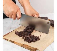 Joeji's Couteau de Cuisine en Acier Inox 17 cm - Couperet Style Asiatique Chinois Japonese avec Manche Durable et Ergonomique - Hachoir de Viande, Poulet, Légumes - Couteau Cuisine Professionale
