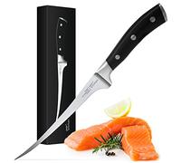 Joeji's Couteau Filet Poisson - Couteau Cuisine Professionnel - Acier inoxydable, Noir, 31 cm
