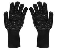 Joejis Gants pour Barbecue - Lot Gant pour Barbecue en Silicone, Coton et Polyester - Gant Anti Chaleur Anti dérapant - Gant Four Anti Chaleur résistant jusqu'à 800°C - Gant Chaleur Multi-Usage