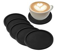 Joeji's Kitchen Dessous de Verre Lot de 8 - Boisson en Tasse Ronde Silicone sous-Verres pour Boissons - Antidérapant sous Tasse Verre pour Tasses à café, Verres à vin, bière et Bouteilles…